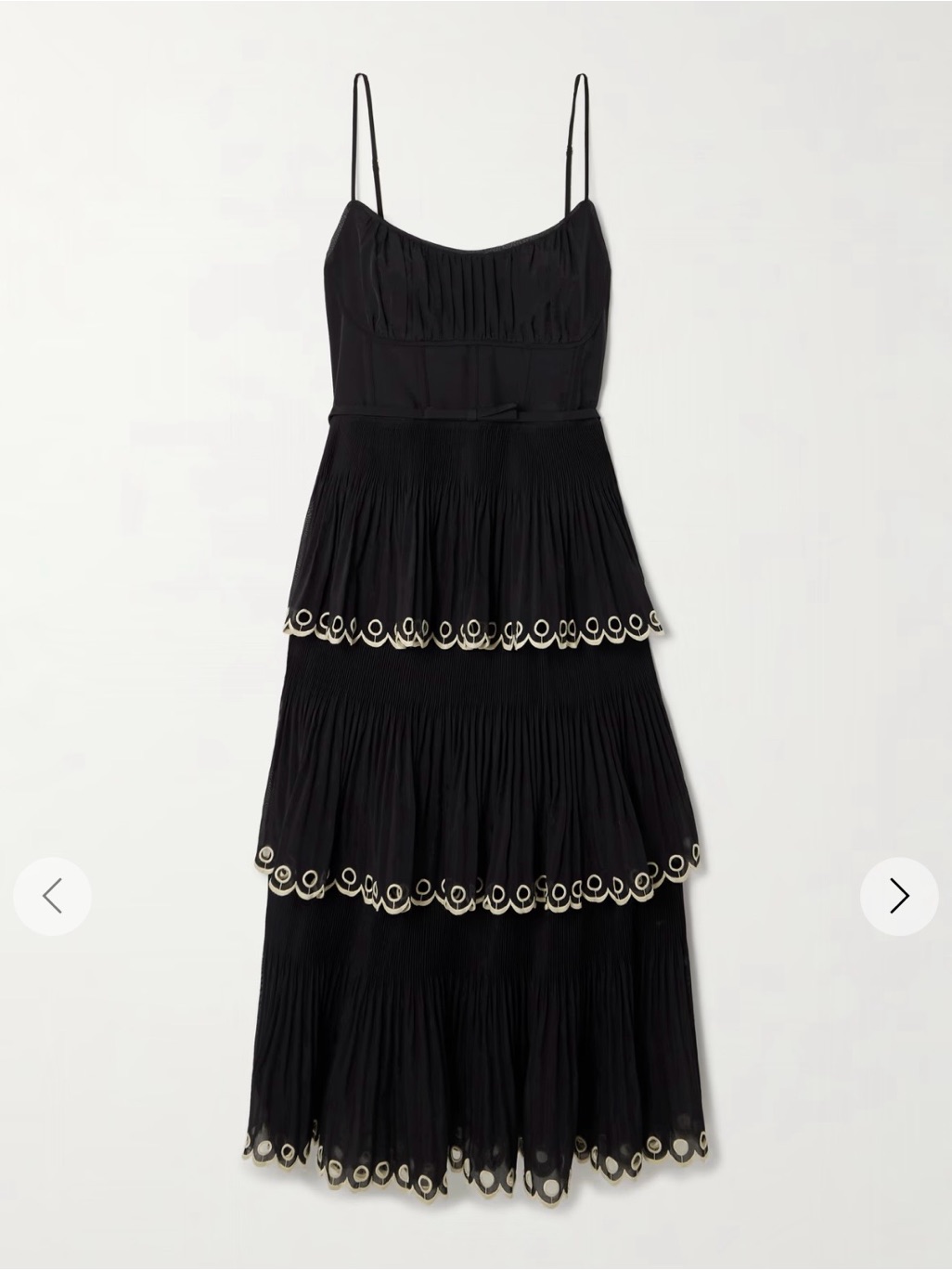 Zimmermann Tiered Embroidered Georgette Midi Dress Size 0 Like New